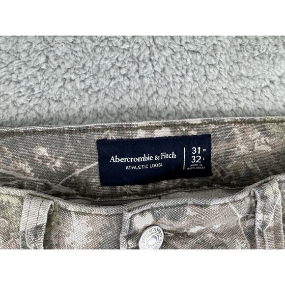 Abercrombie & Fitch Athletic Loose Workwear Camo Pants Carpenter Size 31x32(28) - Picture 10 of 14